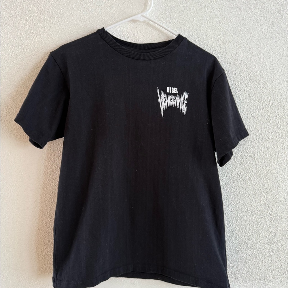 Rebel Vengeance Cross Rhinestone Men’s Tee